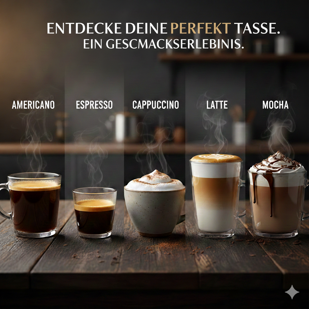 Große Auswahl an Kaffeespezialitäten